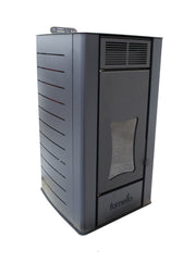 Pachet Termosemineu peleti Fornello SERENA W25, 25 kw, culoare Black, complet echipat, pompa circulatie, vas expansiune, automatizare, kit evacuare 3.5 ml, Boiler Termoelectric Fornello 100 l, Termostat Radio Comanda Computherm Q3 RF, Aspirator, Cal