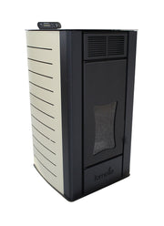 Pachet Termosemineu pe peleti Fornello Premium W 25, 25 kw, culoare Ivory, complet echipat, pompa circulatie, vas expansiune, automatizare, kit evacuare 3.5 ml, Boiler Termoelectric Fornello 100 l, Termostat Radio Comanda Computherm Q3 RF, Aspirator Cenusa