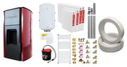Pachet Termosemineu pe peleti Fornello Royal Bordeaux 25 kw, complet echipat, pompa circulatie, teava hidronix, vas expansiune, automatizare, kit evacuare 3.5 ml, Boiler Termoelectric Fornello 100 l, Termostat Radio Comanda Salus 091FLRFV2, Aspirator, C