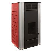 Pachet Termosemineu pe peleti Fornello SERENA W25, 25 kw, Bordeaux, complet echipat, pompa circulatie, vas expansiune, automatizare, kit evacuare 3.5 ml, Boiler Termoelectric Fornello 100 l, Termostat Computherm Q3 RF, Aspirator, Calorifere si kit mon