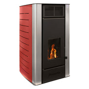 Pachet Termosemineu pe peleti Fornello SERENA W25, 25 kw, culoare Bordeaux, complet echipat, pompa circulatie, vas expansiune, automatizare, kit evacuare 3.5 ml, Boiler Termoelectric Fornello 100 l, Termostat Radio Comanda Computherm Q3 RF, Aspirator