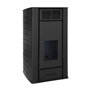 Pachet Termosemineu pe peleti Fornello SERENA W25, 25 kw, culoare Black, complet echipat, pompa circulatie, vas expansiune, automatizare, kit evacuare 3.5 ml, Boiler Termoelectric Fornello 100 l, Termostat Computherm Q3 RF, Aspirator Cenusa si kit mont