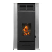 Pachet Termosemineu pe peleti Fornello SERENA W25, 25 kw, culoare Bordeaux, complet echipat, calorifere aluminiu Fornello Alvo, pompa, vas expansiune, automatizare, kit evacuare 3.5 ml, Boiler Termoelectric Fornello 100 l, Termostat, Aspirator