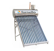 Panou solar nepresurizat Fornello pentru producere apa calda, cu rezervor inox, 122 litri, 15 tuburi vidate si vas flotor 5 litri