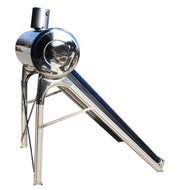 Pachet panou solar nepresurizat Fornello pentru producere apa calda, cu rezervor inox 122 litri, 15 tuburi vidate, vas flotor 5 litri, pompa ridicare presiune, teava hidronix si fitinguri montaj