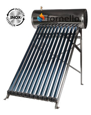 Pachet panou solar presurizat compact FORNELLO SPP-470-H58/1800-12-c cu 12 tuburi vidate de tip heat pipe si boiler din inox de 109 litri, Teava, Vas Expansiune si Fitinguri montaj