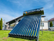 Pachet panou solar presurizat compact FORNELLO SPP-470-H58/1800-15-c cu 15 tuburi vidate de tip heat pipe si boiler din inox de 135 litri, Teava, Vas Expansiune si Fitinguri montaj