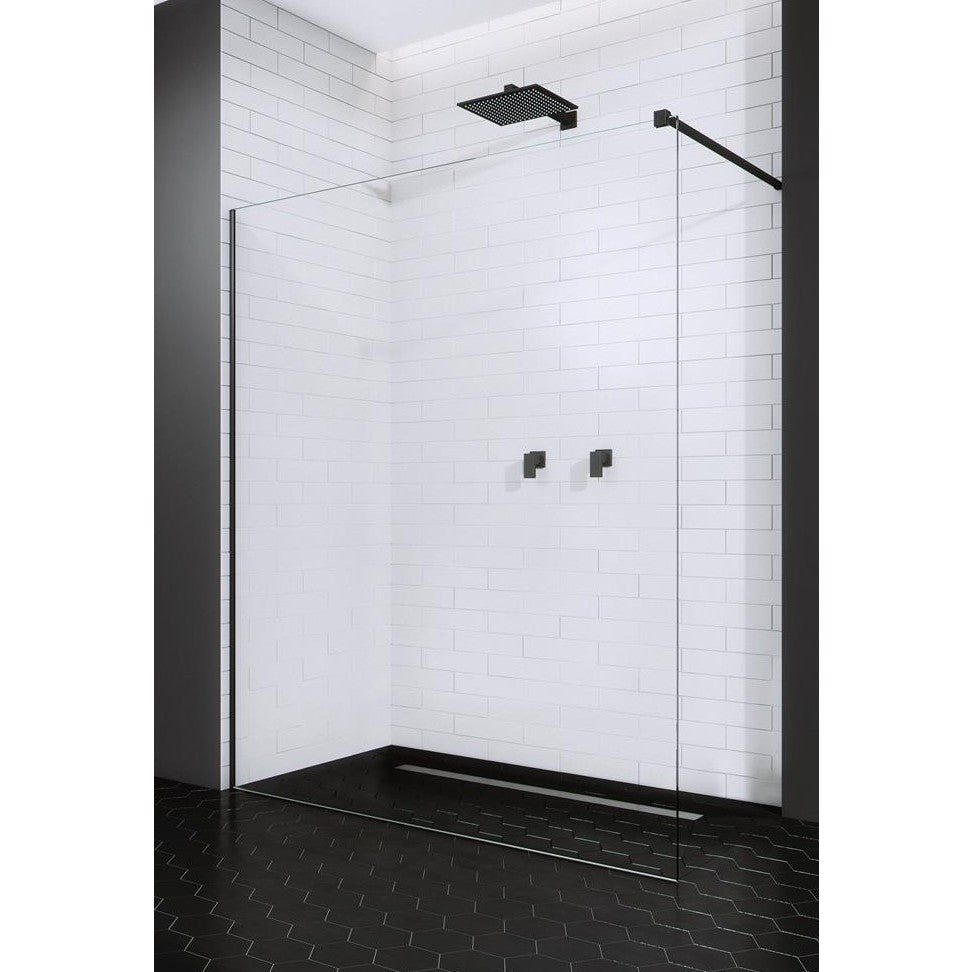 Perete sticla dus Walk In Radaway Modo New Black II 80xH200 cm,