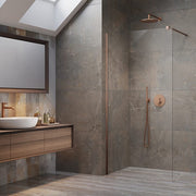 Perete sticla dus Walk In Radaway Modo New Brushed Copper II 100xH200
