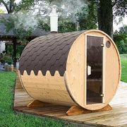 Sauna butoi din molid 4 persoane lungime 2m, diametru 2m