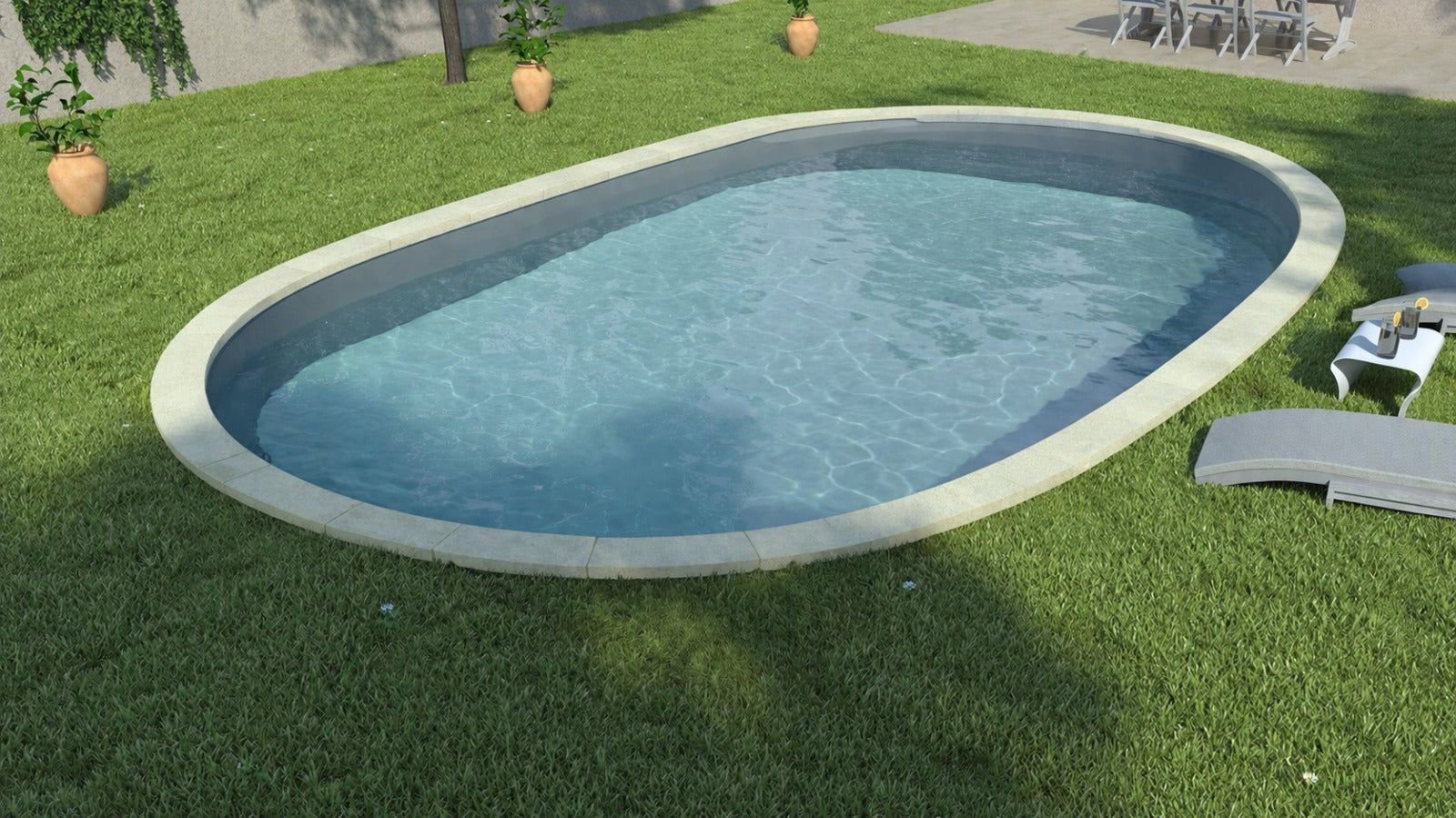 Piscina otel Ardesia Light 800x416x150 cm
