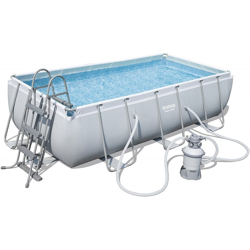 Piscina supraterana Bestway Power Steel 404 cm x 201 cm x 100cm cod 56442. Filtrare cu nisip cuartos