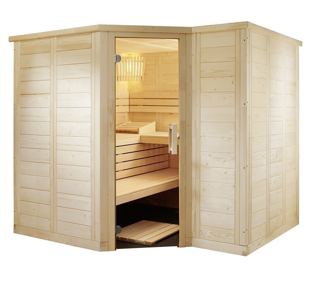 Cabina sauna din lemn masiv Polaris Small 206x206x204 cm