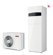 Pompa de Caldura Aer-Apa Inverter Monobloc Ariston Nimbus Compact 120 M NET, 12 kW, A+++, Incalzire, Racire si A.c.m, cu boiler 180 l incorporat si anod Mg, unitate externa cu schimbator Inox, compresor dublu rotativ, MONOFAZAT