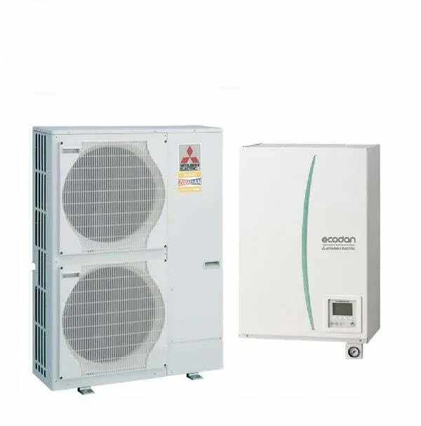 Pompa de caldura Hydrobox aer-apa Mitsubishi Electric Zubadan ERSC-VM2D+PUHZ-SHW112YHA 11,2 kW – compact