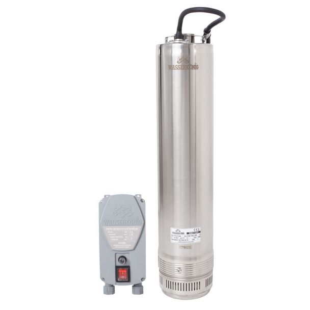 Pompa submersibila centrifugala multietajata Wasserkonig SI83110/5, diametru 5", putere 1900 W, debit 6600 l/h, inaltime refulare 83 m