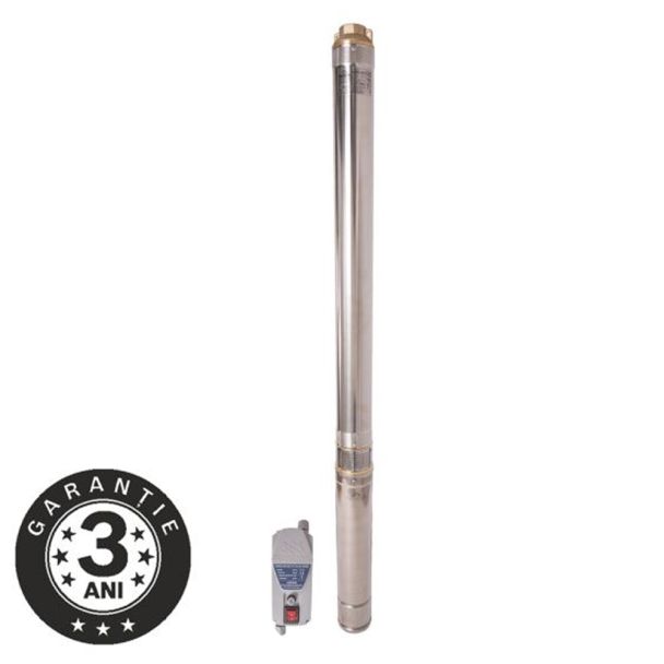 Pompa submersibila centrifugala multietajata Wasserkonig WKM5600-105/3.5, diametru 3.5", putere 1850 W, debit 5700 l/h, inaltime refulare 102 m