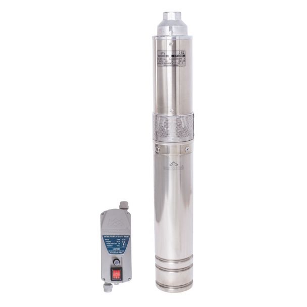 Pompa submersibila cu surub Wasserkonig XW30120, pentru ape curate, diametru 4", putere 1500 W, debit 3000 l/h, inaltime refulare 120 m