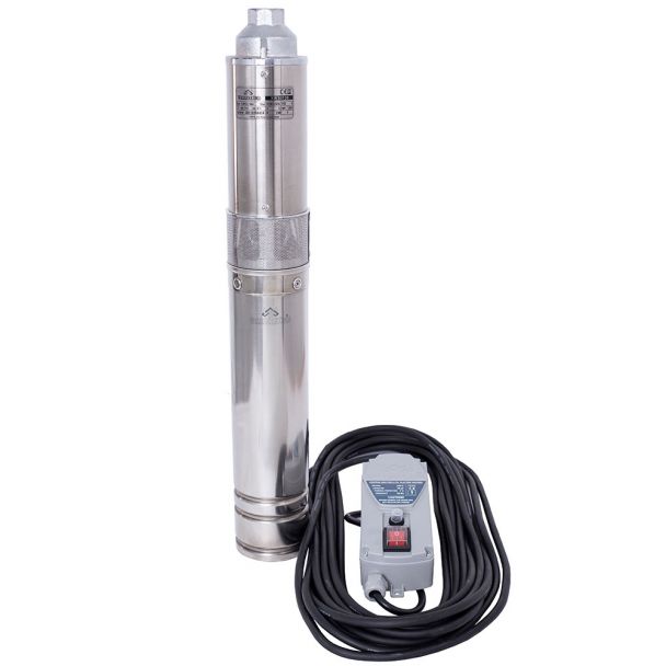 Pompa submersibila cu surub Wasserkonig XW30120, pentru ape curate, diametru 4", putere 1500 W, debit 3000 l/h, inaltime refulare 120 m