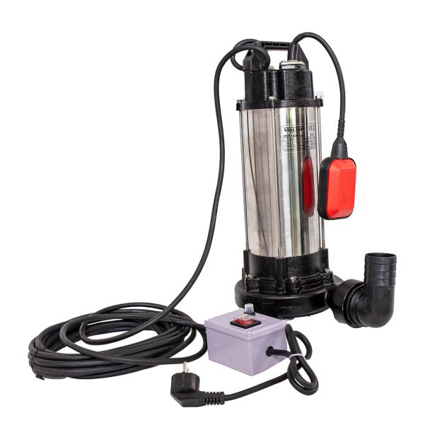 Pompa submersibila cu tocator Wasserkonig PST1800, particule max. 10 mm, putere 1800 W, debit 17500 l/h, inaltime refulare 11.5 m