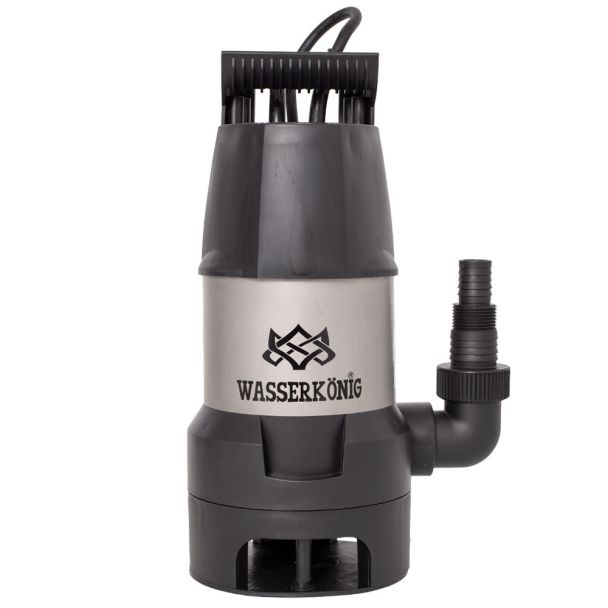 Pompa submersibila din plastic Wasserkonig SPMD9250, ape murdare, particule max. 35 mm, putere 950 W, debit 15000 l/h, inaltime refulare 8.5 m, flotor electromecanic