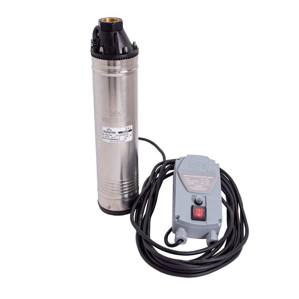 Pompa submersibila periferica Wasserkonig SI4847, diametru 4", putere 1100 W, debit 2820 l/h, inaltime refulare 48 m