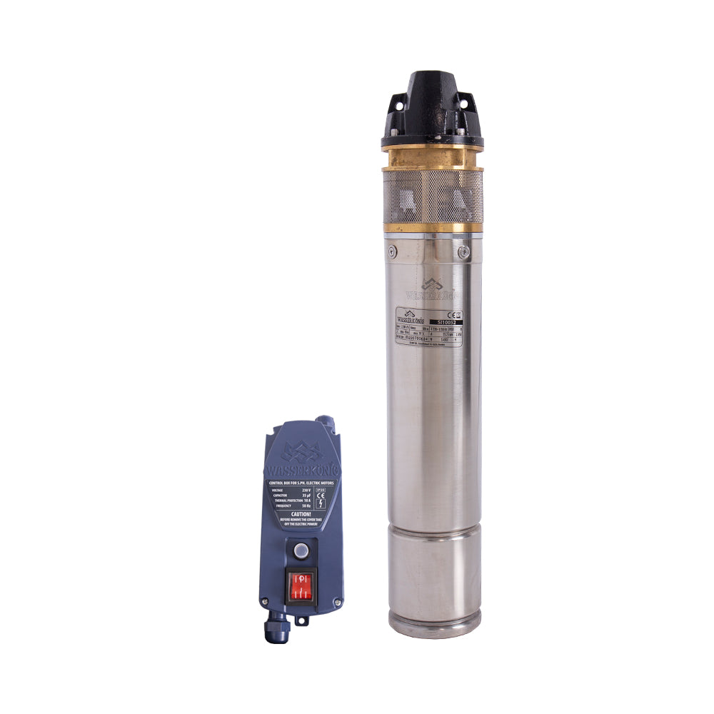 Pompa submersibila periferica Wasserkonig SI10052, diametru 4", putere 1450 W, debit 3100 l/h, inaltime refulare 100 m