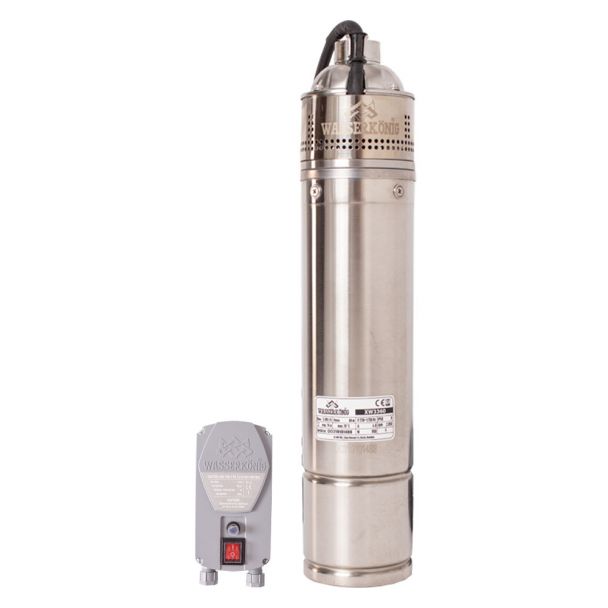 Pompa submersibila periferica Wasserkonig XW3360, diametru 4", inox, putere 950 W, debit 3300 l/h, inaltime refulare 60 m