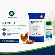 Pachet premix găini ouătoare 0,5% 20 kg si vitamine 150 ml