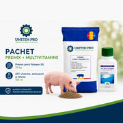 Pachet premix porci finisare 3% 25 kg si vitamine 150 ml