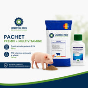 Pachet premix scroafe gestante 2,5% 25 kg si vitamine 150 ml