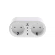 Cumpara Priza Smart Tellur WiFi, 2 Porturi Schuko, 3680W, 16A, Monitorizarea Energiei, Alb de la Mesterul Minune