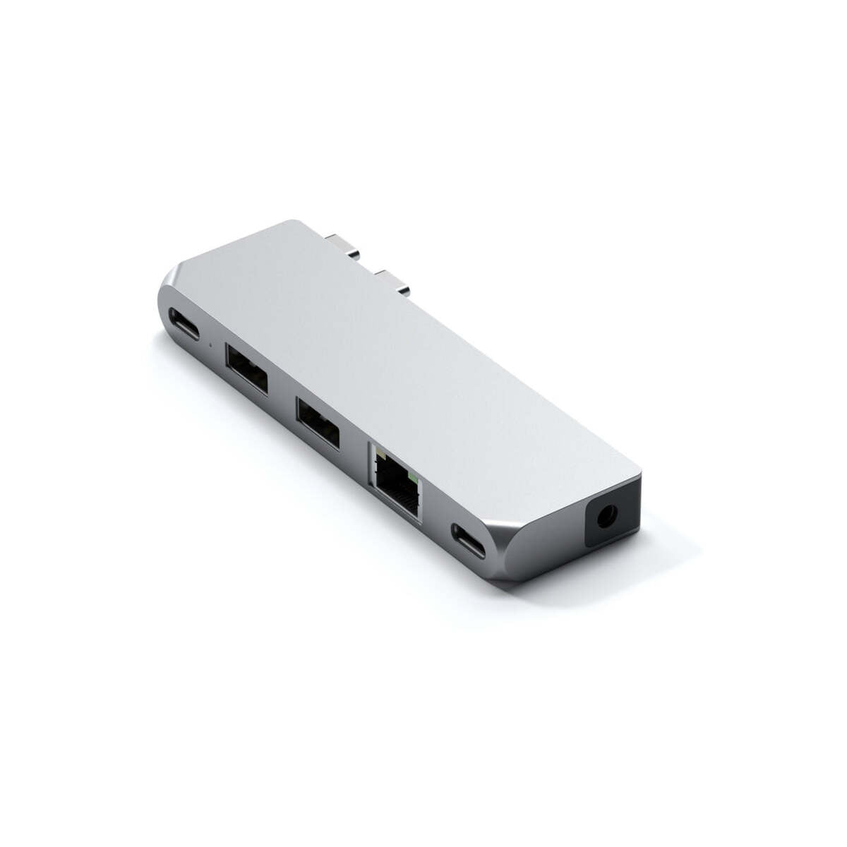 Cumpara Adaptor Satechi Aluminium Pro Hub Mini (1xUSB4 96W,, 2 x USB-A 3.0, 1xEthernet, 1xUSB-C, 1xAudio) - Silver de la Mesterul Minune