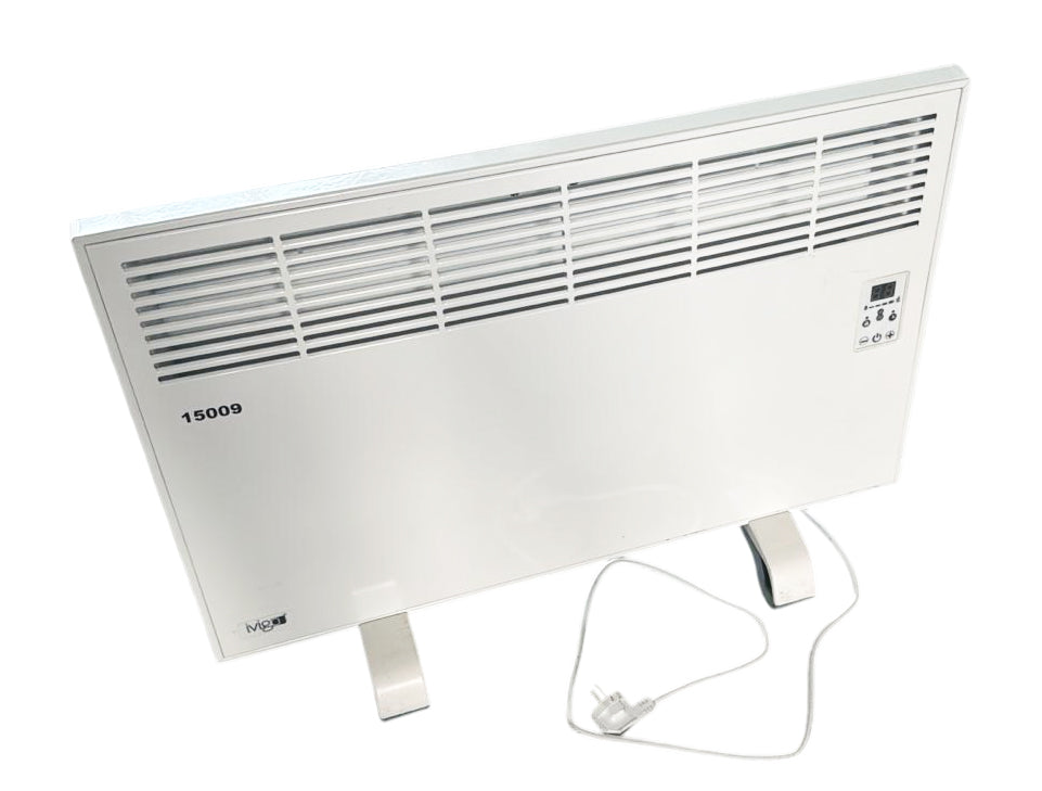 PRODUS RESIGILAT AMBALAJ DETERIORAT DAR IN PERFECTA STARE DE FUNCTIONARE (15009) !!! Convector de perete sau pardoseala iVigo DIGITAL  EPK 1500 W White, control electronic, Termostat de siguranta, termostat reglabil, IP 24, pentru 17 mp, ERP 2018
