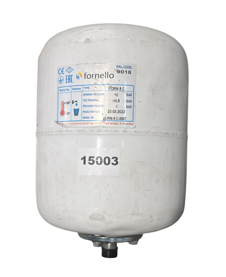 PRODUS RESIGILAT SAU USOR LOVIT DAR IN PERFECTA STARE DE FUNCTIONARE (15003) !!! Vas expansiune sanitar Fornello 8 litri, vertical culoare alb, presiune maxima 10 bar, membrana EPDM
