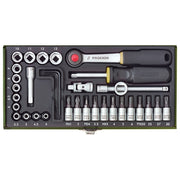 Trusa de biti si chei tubulare pentru ingineri, Proxxon 23080, 1/4