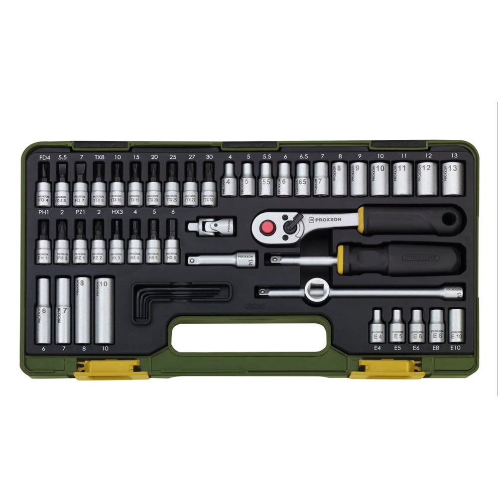 Cumpara acum Trusa de precizie pentru ingineri, Proxxon 1/4", 50 piese, Proxxon de la Mesterul Minune