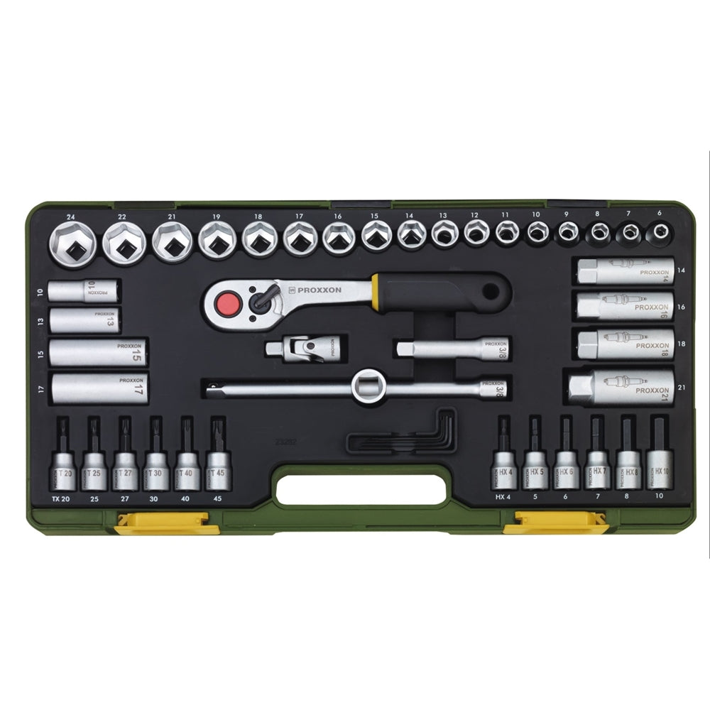 Trusa compacta, Proxxon 23282, 3/8", 47 piese