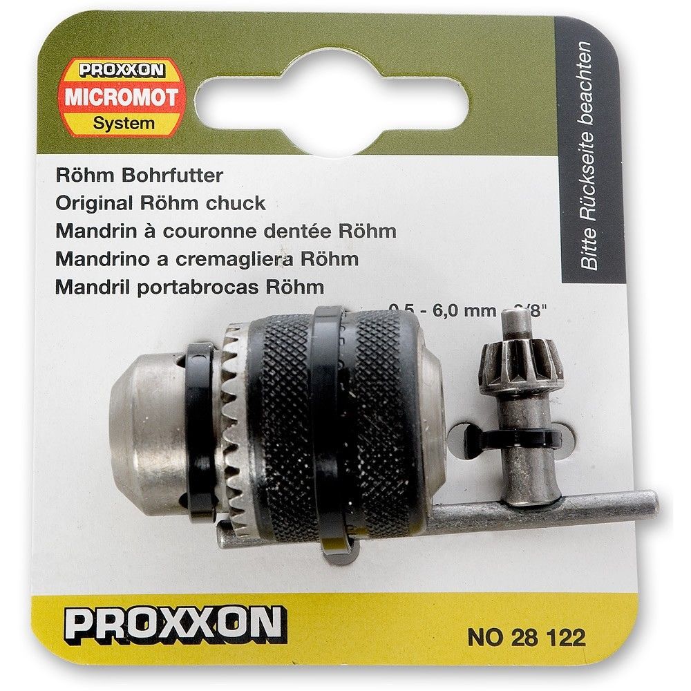 Mandrina manuala cu cheie, Proxxon 28122, 0.6 - 6.5mm