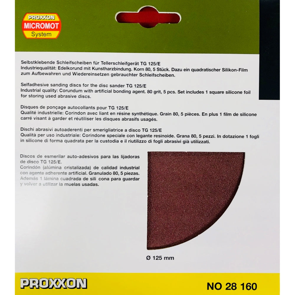 Cumpara acum Discuri autoadezive 125mm, GR80, Proxxon, Proxxon Micromot 28160 de la Mesterul Minune
