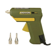 Proxxon 28192, Pistol de lipit GlueGun HKP 220, verde, 40W, 200°C, duze interschimbabile, include 4 batoane si 3 duze, functional cu batoane de 7mm