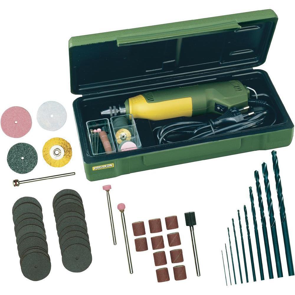 Proxxon 28472, Masina de precizie pentru gaurit-frezat FBS 240/E, 5000-20000 rpm, + geanta si accesorii