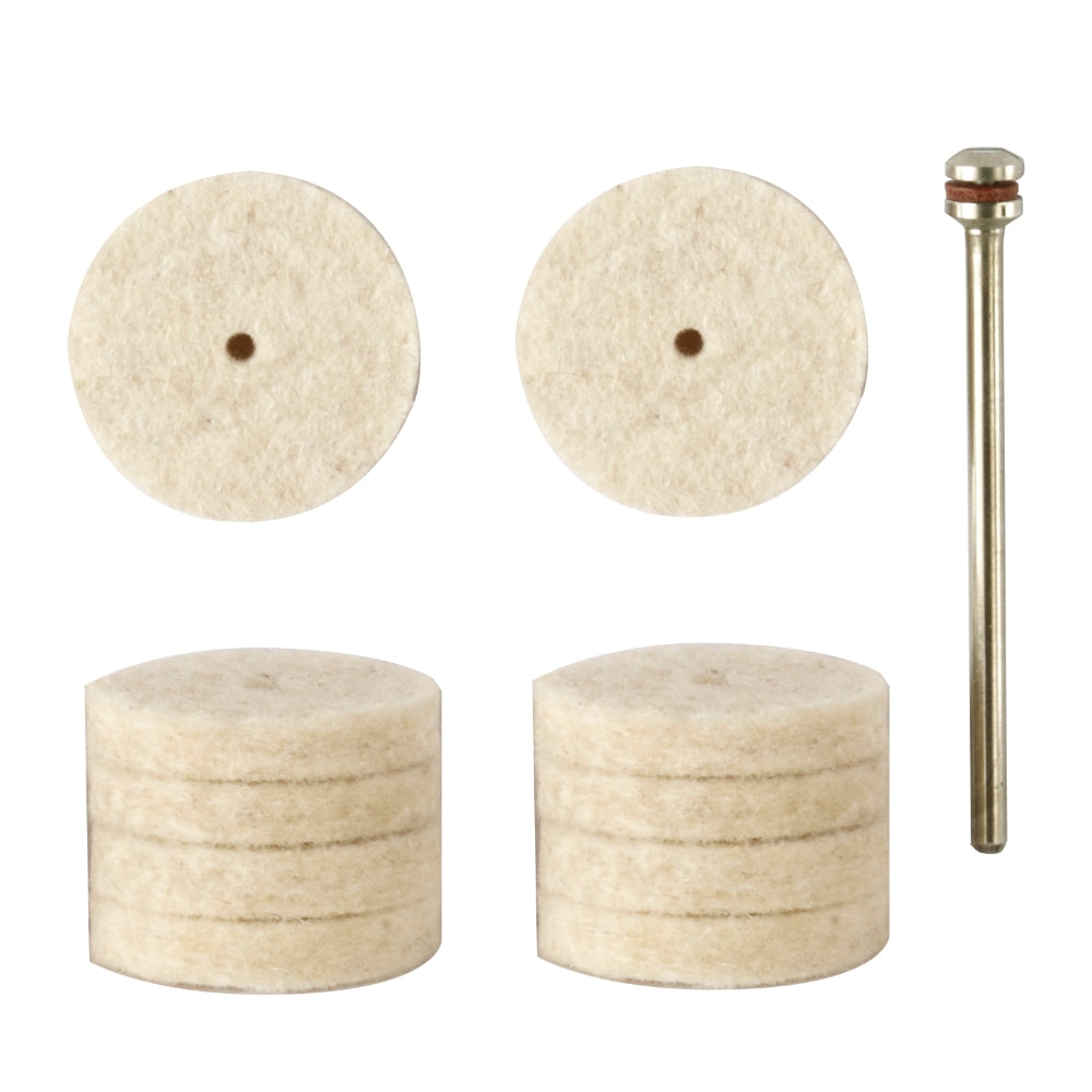 Set discuri pentru lustruire, din pasla, 22mm, Proxxon 28798