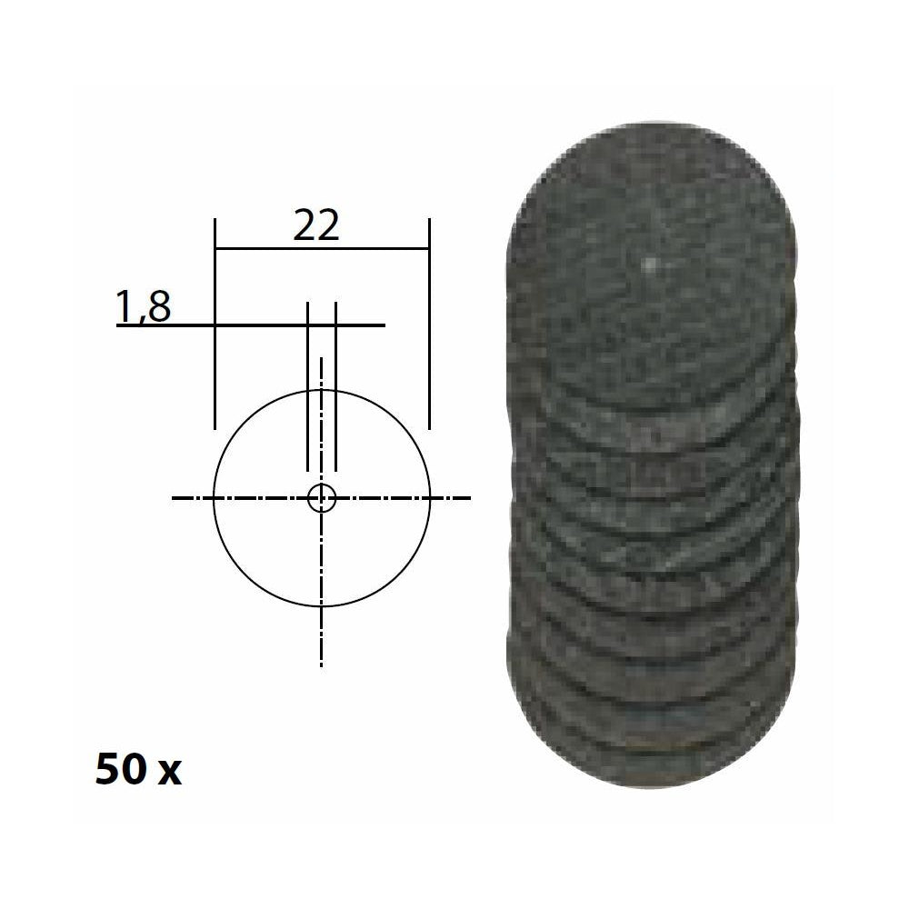 Cumpara acum Set discuri debitoare din oxid de aluminiu, 22mm, 50 buc, Proxxon de la Mesterul Minune