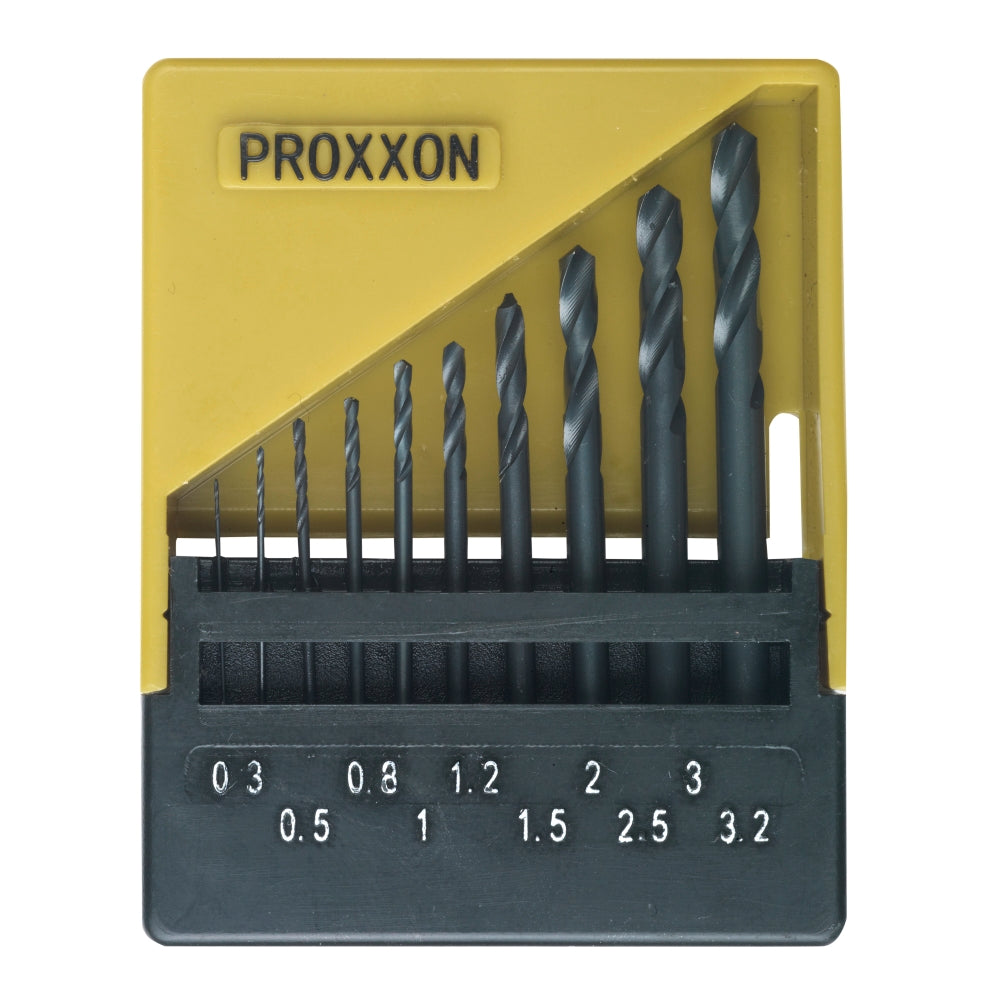 Cumpara acum Set 10 burghie HSS, DIN 338, 0.3 - 3.2mm, Proxxon, Proxxon Micromot de la Mesterul Minune