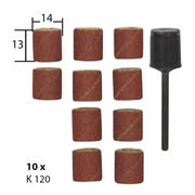 Cumpara acum Set ax si 10 tamburi din corindon pentru slefuire, 14mm, GR120 de la Mesterul Minune