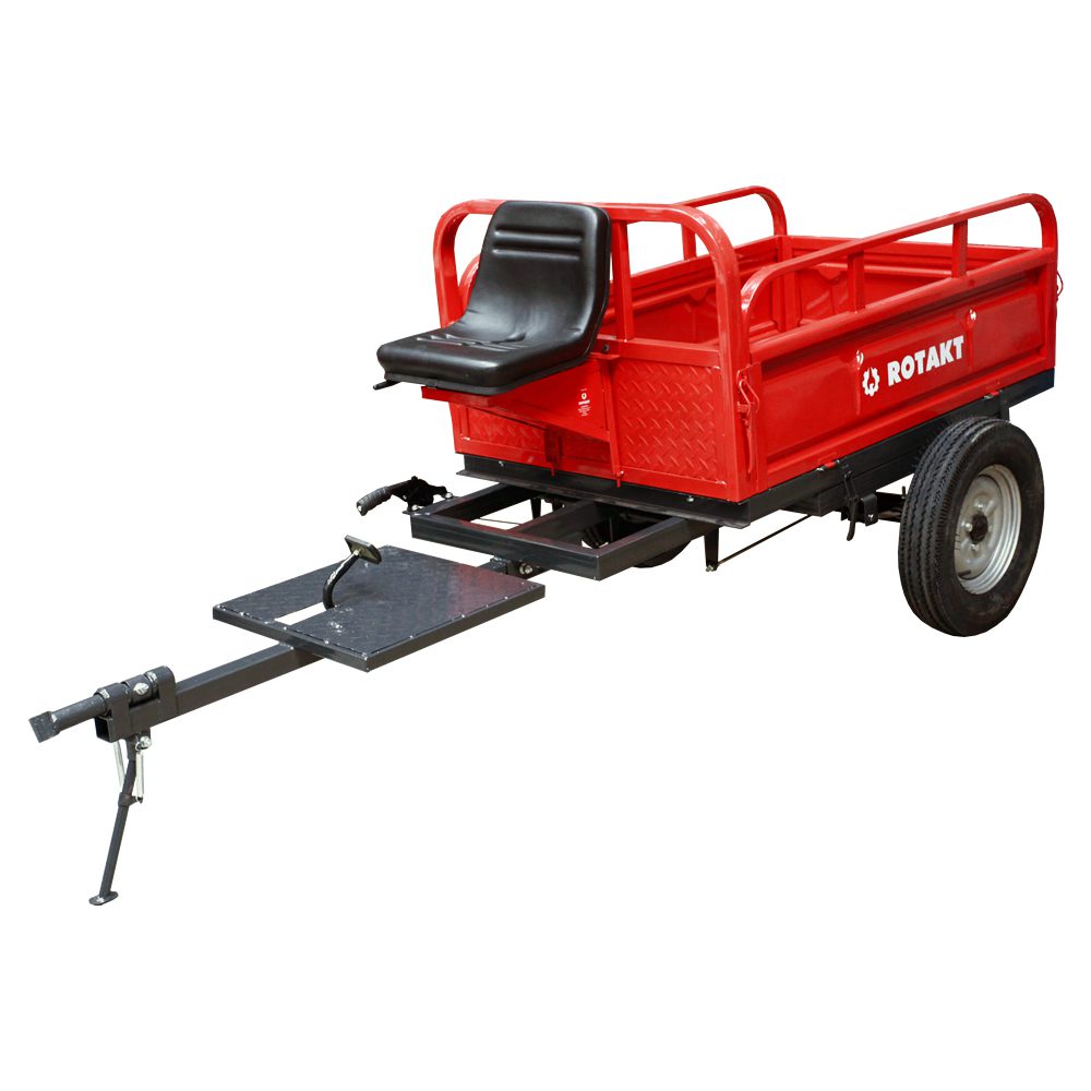 Cumpara Remorca motocultor Rotakt REM600, capacitate maxim 500 kg, basculabila de la Mesterul Minune