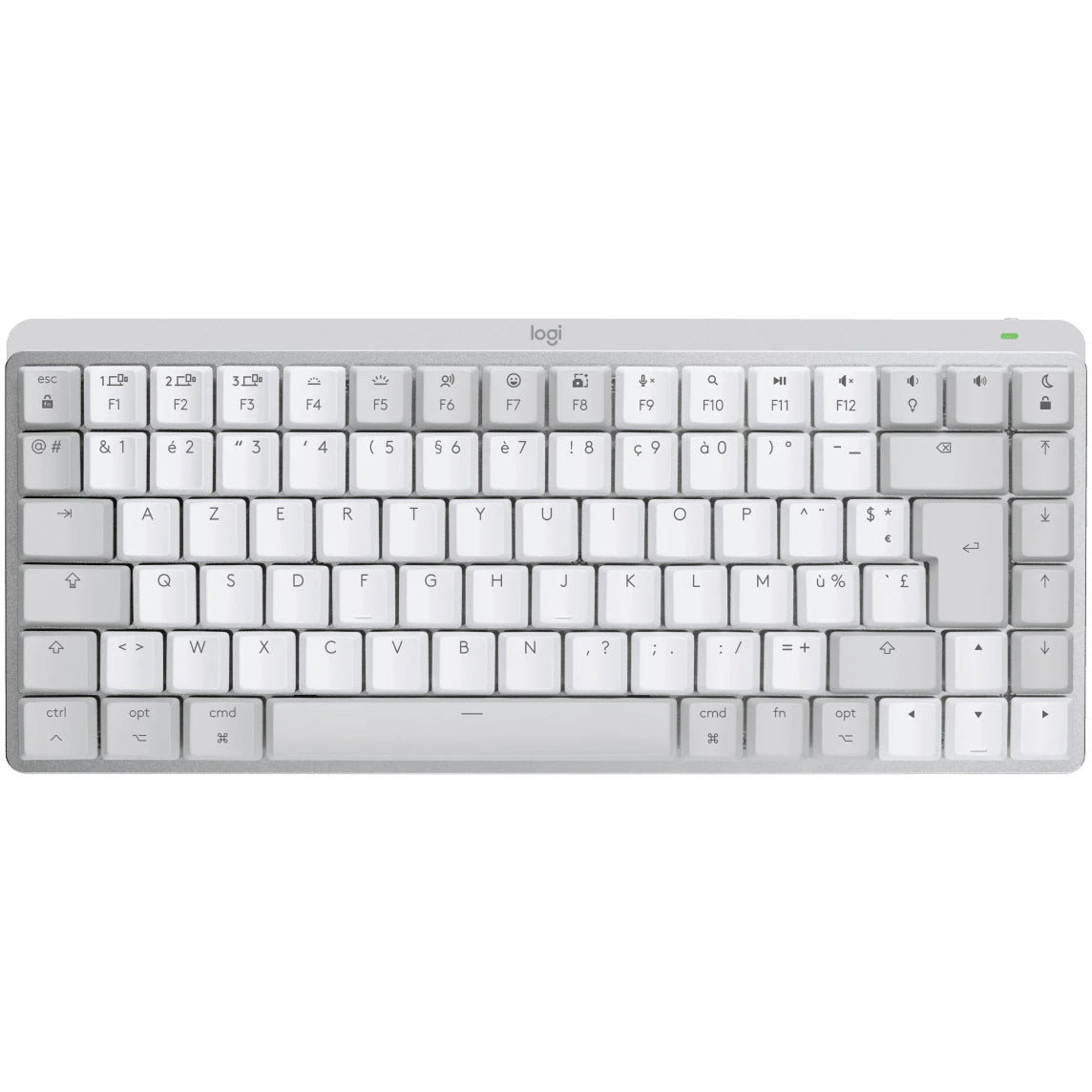Cumpara Tastatura Wireless Logitech MX Mechanical Perfomance Mini for Mac, Iluminata, Silentioasa, USB, BT, US INT, Pale Grey de la Mesterul Minune