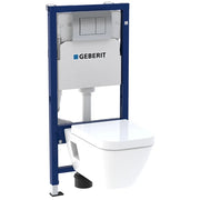 Rezervor WC incastrat + vas WC + capac, set Geberit Delta 30 118.351.21.1, clapeta actionare inclusa