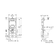 Rezervor WC incastrat, Geberit Duofix Delta 111.153.00.1, 50 x 112 cm, 3-7.5 L